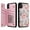 Rose, variant on TECH CIRCLE For iPhone 12 Pro/12 6.1" Wallet Case with Card Holder,PU Leather Kickstand Flower Case Magnetic Clasp Kickstand Shockproof Protective Cover for Apple iPhone 12 Pro / 12 6.1",Flower Vine