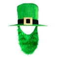 thumbnail image 2 of Hat and Beard - Green Leprechaun Top Hat and Beard Accessories, 2 of 7