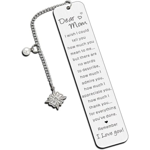 Mothers Day Gift for Mom Bookmark for Women Gift from Son Daughter Birthday Valentines Day Christmas Stocking Stuffer Gifts for Mother Mommy Grandma from Teens Kids I Love You Mom Book Lovers Gift