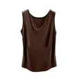 thumbnail image 2 of ALLLIST Womens Spring Tops Brown Sleeveless V-Neck Solid Casual Tank Tops Tank Tops XL, 2 of 6
