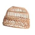 thumbnail image 4 of MERIGLARE Rustic Rattan Weave Retro Chandelier Light Cover for House Dining Table Home Yellow, 4 of 9