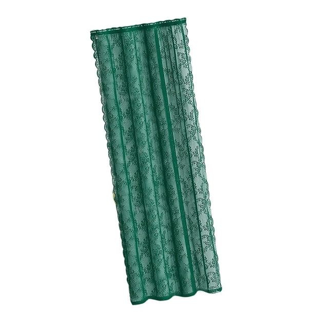 Cortinas de encaje decorativas, decoración, privacidad con bordado floral, cortinas para ventanas, para bodas, cocinas, patios, cafeterías y oficinas. Verde