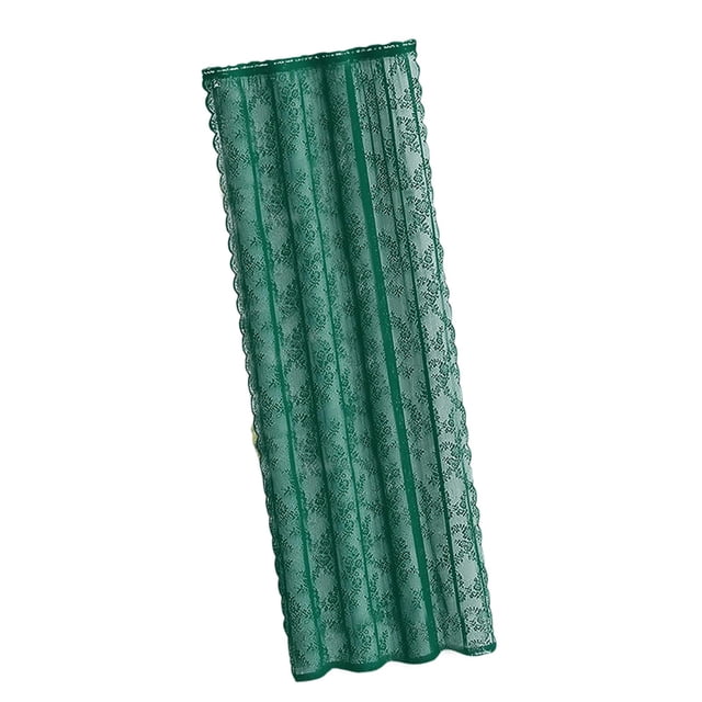 Cortinas de encaje decorativas, decoración, privacidad con bordado floral, cortinas para ventanas, para bodas, cocinas, patios, cafeterías y oficinas. Verde