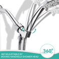 thumbnail image 3 of Soporte para cabezal de ducha MAYYAYA ajustable, giratorio 360°, cromado, 3 of 7