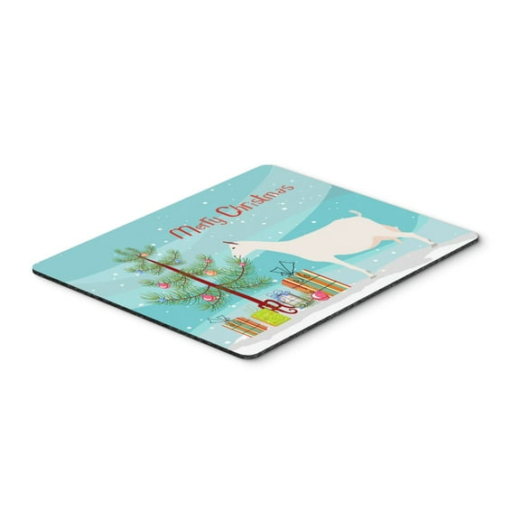 Carolines Treasures BB9256MP Saanen Goat Christmas Mouse Pad Hot Pad or Trivet Teal Large multicolor