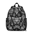 thumbnail image 1 of Moon And Star Student Backpack – Gothic Steampunk Celestial Dark Night Sky Cosmic Solar Eclipse Astral Elements Print, 1 of 6