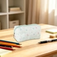 thumbnail image 4 of Small Quilted Makeup Bag for Women, Cute Floral Cosmetic Bag, Emergency Bag Travel Toiletry Pouch Gifts for Girls Her Mom Friend Sister Green, 4 of 6