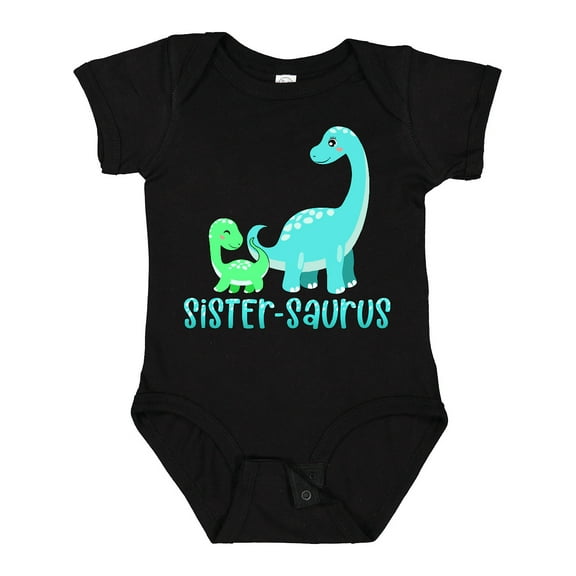 Inktastic Sister-saurus Cute Brontosaurus Family Boys or Girls Baby Bodysuit