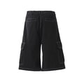 thumbnail image 4 of Mens Loose Fit Cargo Denim Shorts with Seam Detail Slightly Stretchy Cotton Casual Everyday Durable Versatile Wear, 4 of 9
