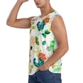 thumbnail image 3 of Kdxio Floral Vintage for Men's Muscle T-shirt,Sleeveless for Workout Running Athletic Gym Lounge Casual, 3 of 7