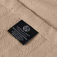 thumbnail image 4 of Superior Clara Cotton Striped Woven Blanket, California King, Khaki, 4 of 12