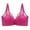 Hot Pink Bras for Women, variant on SMihono Front Closure Bras for Womens Lace Embroidery Comfort Wireless Push-Up Bralette Full Coverage Women's Sleep Bra Black S US(4)