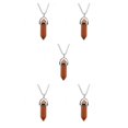 thumbnail image 2 of maskred Hexagon Column Charm Findings Handmade Holiday Hanging Pendants Crystal Necklace Earring Keychains Decorations Red Sand Color 5Set, 2 of 6