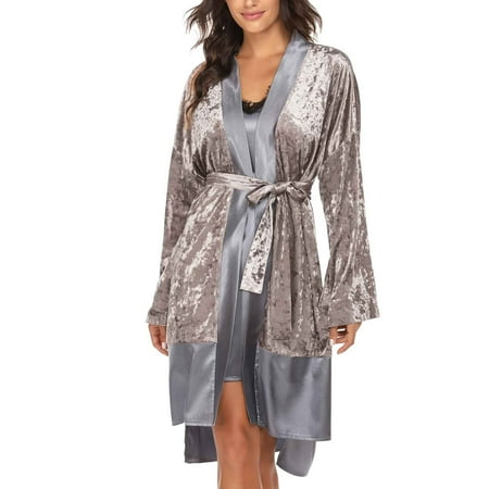 

Woman Fashion Solid Color Lace Long Sleeves Plus Size Nightgown Loose Tops Blouse Home Wear pajamas women womens pajamas womens pajama