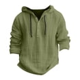 thumbnail image 5 of New Men's Casual Blouse Cotton Linen T-Shirt Loose Tops Long Sleeve Tee Shirt Spring Autumn Casual Men's Shirts Hoodie, 5 of 5