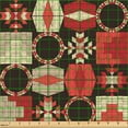 thumbnail image 2 of Ambesonne Ethnic Fabric by the Yard Upholstery, Traditional Aztec Motifs Art, 5 Yards, Paprika and Dark Brown, 2 of 5