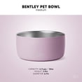 thumbnail image 4 of Cuenco de agua para mascotas Bentley simple y moderno de acero inoxidable, 4 of 6