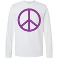 thumbnail image 3 of Inktastic Purple Peace Sign Long Sleeve T-Shirt, 3 of 5