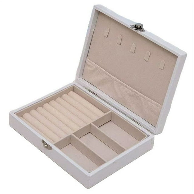 Organizador de Joyas de 2 Piezas: Estuche Portátil para Collares, Aretes, Anillos y Accesorios, Color .