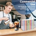 thumbnail image 5 of [100 Counts] 7.75 Inch Colorful Striped Disposable Paper Drinking Straws, 10 Assorted Colors, Compostable - for , Party, Cake Pops, Crafts, 5 of 6