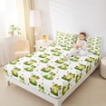 thumbnail image 3 of Erosebridal Wild Frog Full Size Sheets,Red Cartoon Daisy Blossom Bed Sheets For Girl Boys 4-Piece, 3 of 6