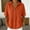 Orange, variant on CheerKidz Women's Solid Color Collared V-Neck Short Sleeve Button-Down Shirt Orange 3XL