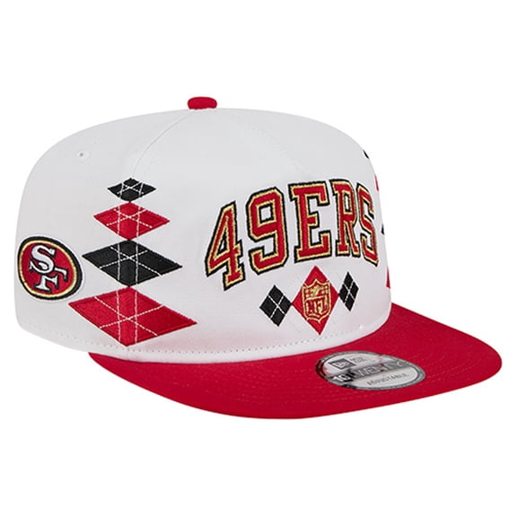 Men's New Era  White San Francisco 49ers Argyle 19TWENTY Adjustable Hat