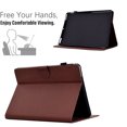 thumbnail image 2 of Case for Amazon Kindle Paperwhite (11th Generation) 2021, Carbon Fiber Texture PU Leather Multi-Angle Viewing Stand Shockproof Flip Case with Card Slots Magnetic Clasp, Brown, 2 of 6