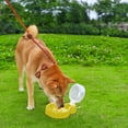 thumbnail image 4 of Botella dispensadora de agua para mascotas para exteriores con cuenco adjunto, botella portátil impermeable para perro de viaje y gatos, plástico multicolor, 18,5 cm, 250 g, 1 paquete, 4 of 6