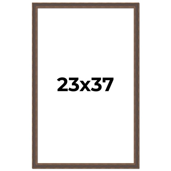 23x37 Frame Golden Caramel Solid Wood Bronze Picture Frame | 1.25 Inch Moulding Width | 0.5 Inch
