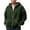 A-Army Green521, variant on Men's Sherpa Full Zip Hoodies Oversized Fit Kangaroo Pocket Jacket Warm Casual Outdoor Outerwear