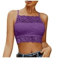 thumbnail image 1 of DXOUPM Womens Tank Tops Versatile Hollow Lace Spaghetti Strap Slim Fit Summer Shirts Trendy, 1 of 3