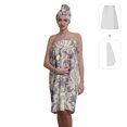 thumbnail image 2 of Colevkie Women's 2 Pcs Bath Wrap Set Bath Skirt &Shower Cap Quick Drying and Absorbent Lightweight for Bathroom Beach Sauna Hotel Printed Vintage Pattern, 2 of 8