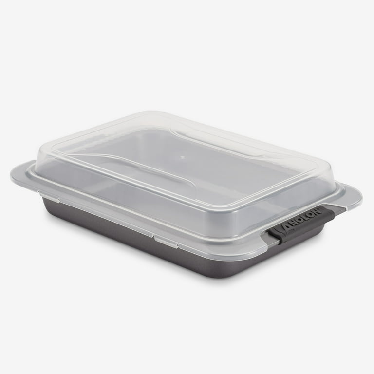 Anolon Advanced Bakeware 9 X 13 Nonstick Cake Pan With Lid With Silicone  Grips Gray : Target