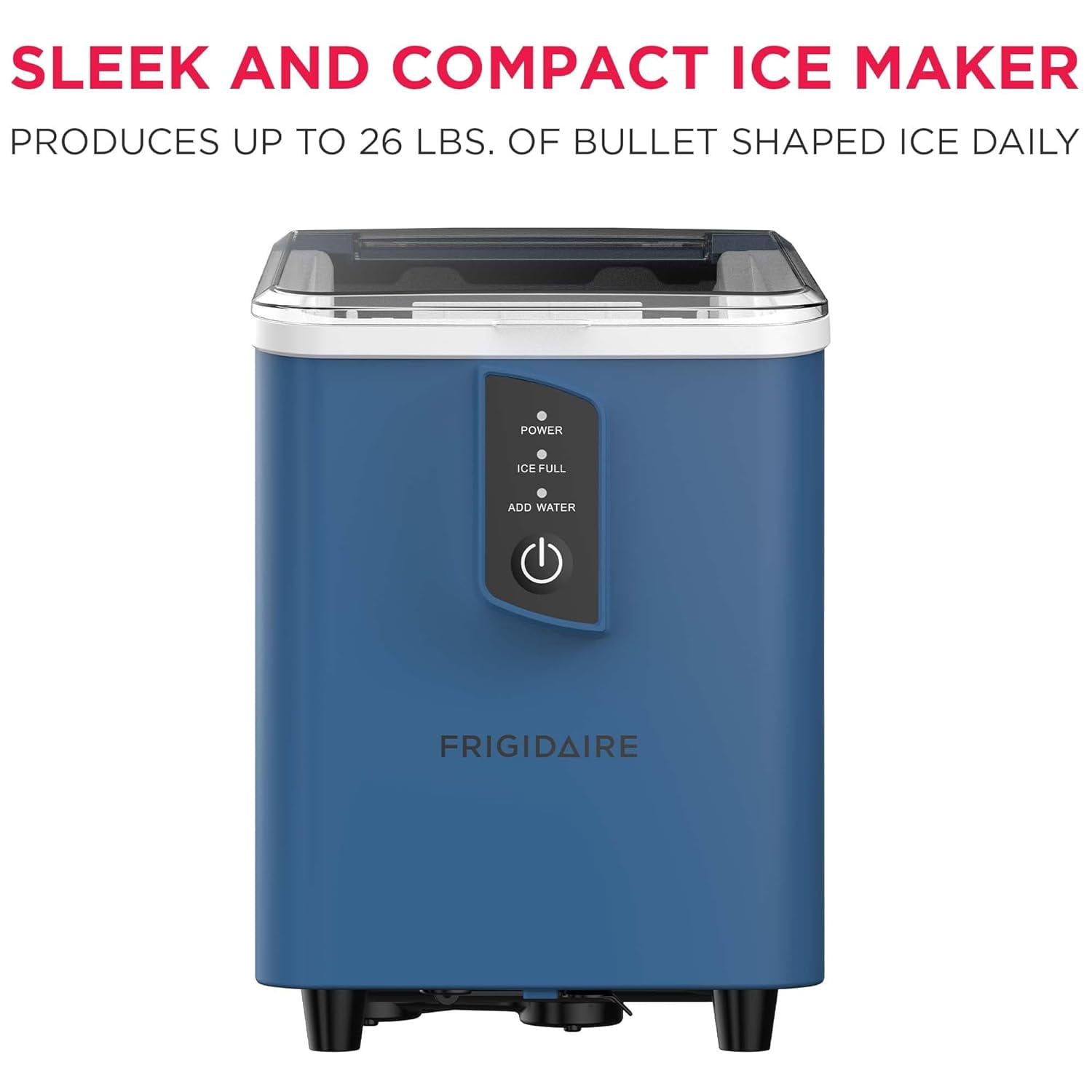 Compact Countertop Ice Maker, 26 lb per Day, Black