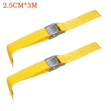 

2PCS Car Cargo Multifunctional With Buckle Tie Down Strap Fastener Ratchet Belt