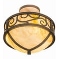 thumbnail image 5 of Meyda Tiffany 173514 Lilliana 3 Light 12" Wide Semi-Flush Bowl Ceiling Fixture - Cafe-Noir, 5 of 7