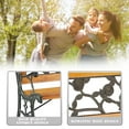 thumbnail image 5 of FDW Outdoor Durable Wood Garden Bench - Black and Brown, 5 of 7
