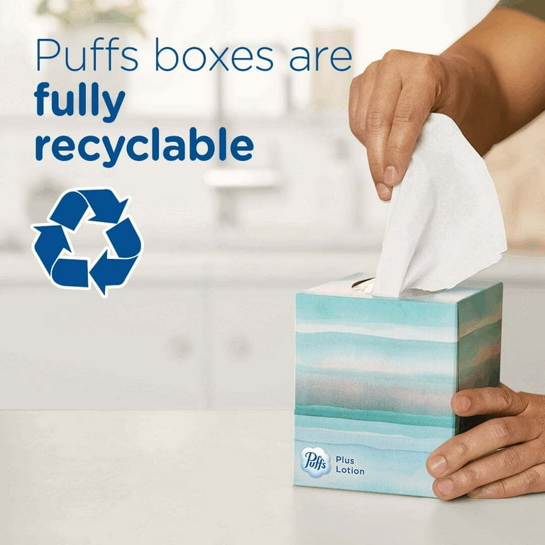 Puffs Plus Lotion Facial Tissues - 3 boxes, 124 count each