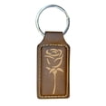 thumbnail image 4 of Keychain - Rectangle - Rose - Leather, 4 of 8