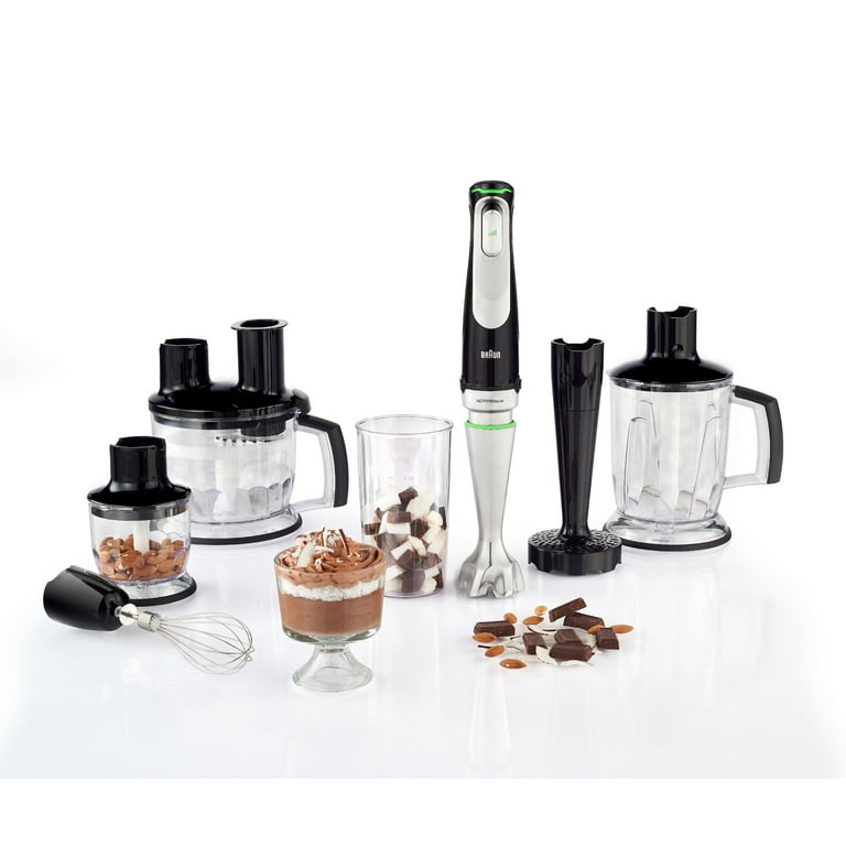 Braun Multiquick 9 Hand Blender with Active Blade Technology and Food  Processor Attachment 