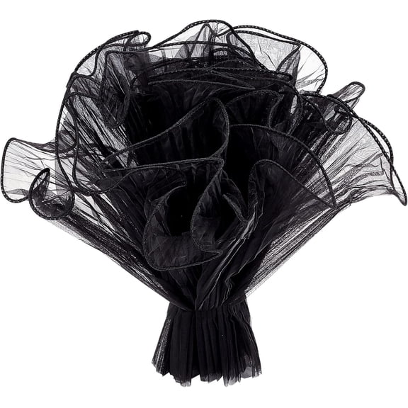 2 Bags Flower Wrapping Mesh Paper Flower Wrapping Paper Floral Packaging Supplies Flower Bouquets Wrapping for Mother's Day Valentine's Day Wedding Black 11 X 180/Bags