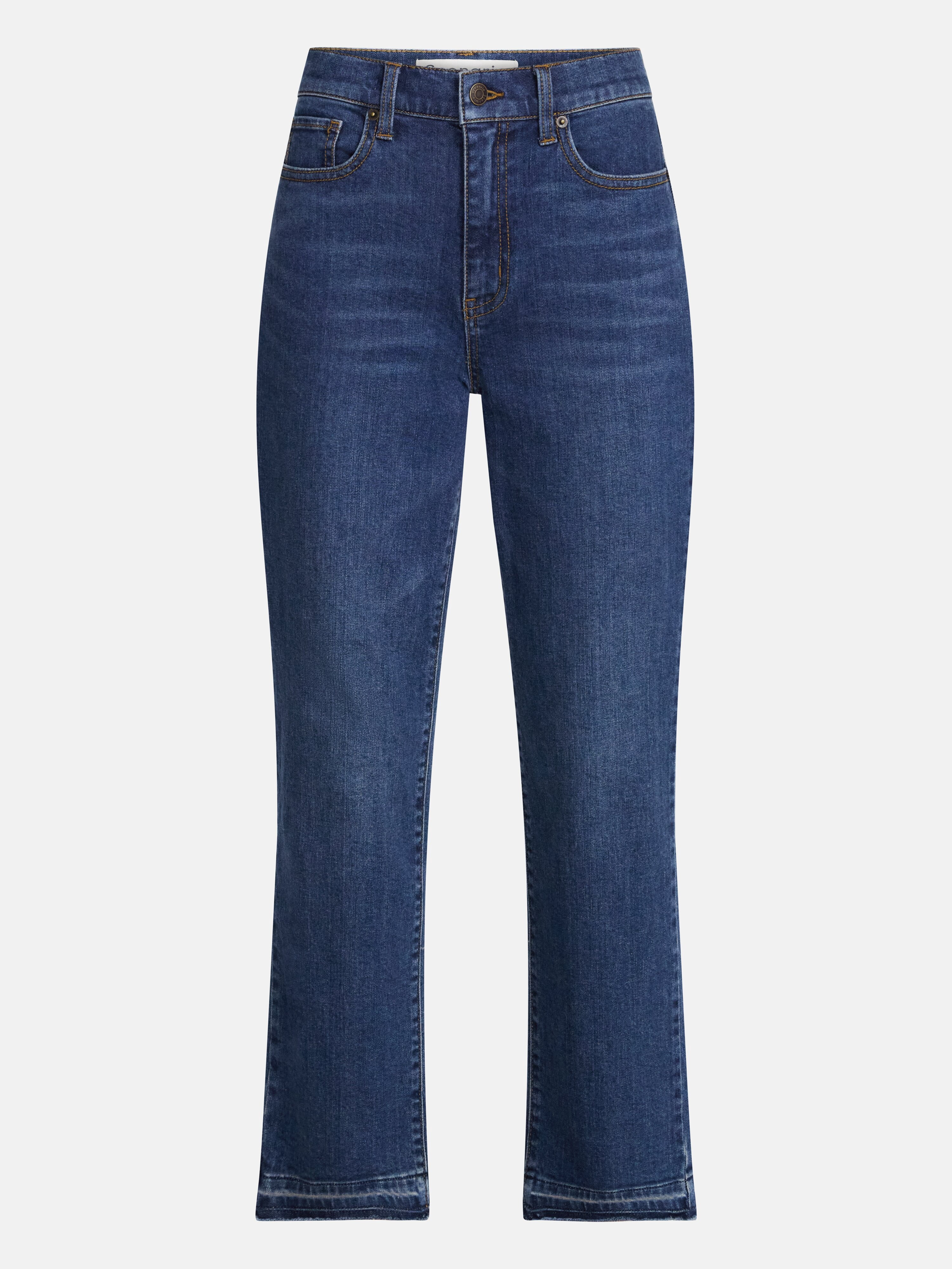 Scenario Women's and Women's Plus High Rise Straight Leg Let Down Hem Jeans, 29" Inseam, Sizes 0-28W