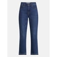 thumbnail image 6 of Scenario Women's and Women's Plus High Rise Straight Leg Let Down Hem Jeans, 29" Inseam, Sizes 0-28W, 6 of 8