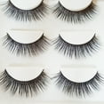 thumbnail image 1 of Visland 3 Pairs 3D False Eyelashes Cross Natural Long Eye Lashes Makeup Cosmetic tool, 1 of 3