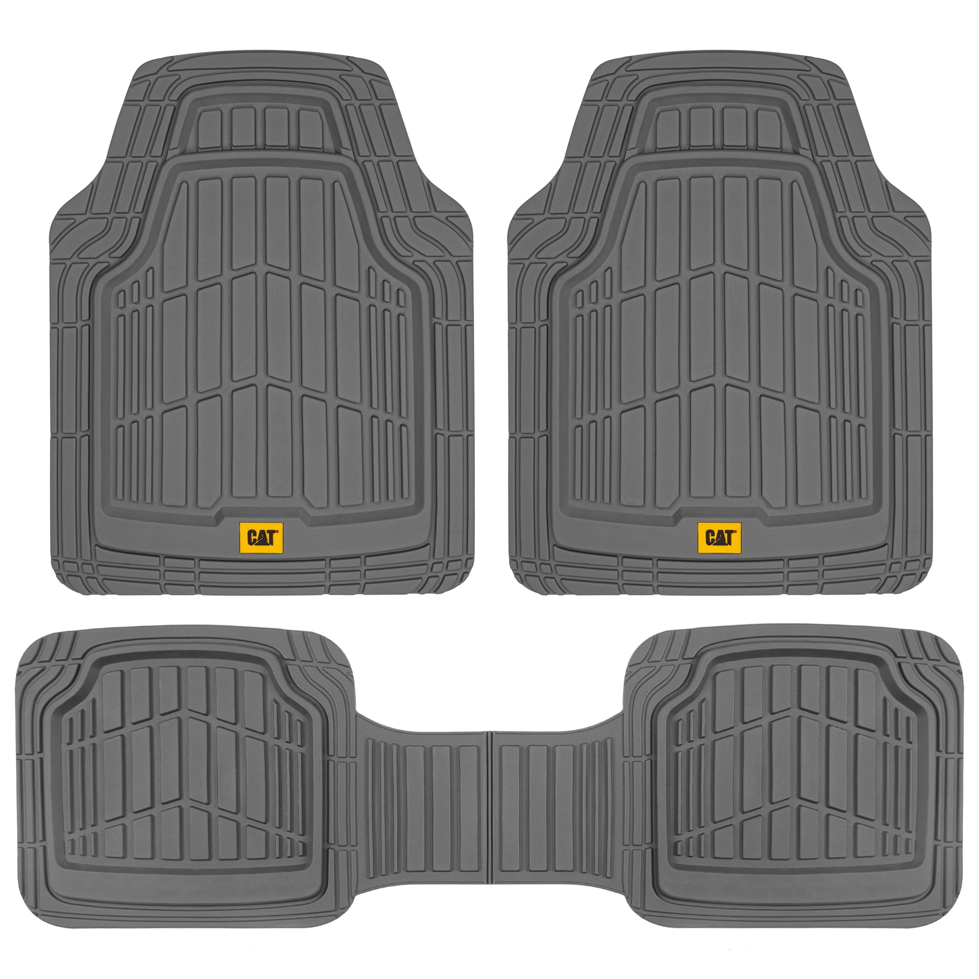 Cat® ToughRide Heavy Duty Rubber Floor Mats & Cargo Trunk Liner for Car SUV Van Sedan, Gray