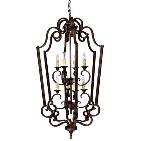 

Capital Lighting 9258MBZ Eight Light Foyer Fixture MEDITERRANEAN BRONZE 31 inch W 56 inch H 8-60 Watt Candelabra
