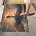 thumbnail image 2 of Toiletry Mat Lighthouse Vintage Print, Luxury U-Shaped Toilet Rug, Soft Comfortable Contour Mat for Bathroom Floor, 17.3"x13.4", Non-Slip Absorbent Bath Carpet, Dry Quickly, Machine Washable, 2 of 4