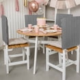thumbnail image 3 of Black White Stripe Chair Back Covers, Removable Chair Covers for Dining Chairs Set of 4, Washable Chairs Slipcovers Back Seat Protector for Wedding Party 19"x20", 3 of 9
