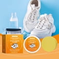thumbnail image 1 of Limpiador doméstico multiusos sin enjuague - Limpiador de zapatos blancos Crema de limpieza multifuncional para zapatos Crema para limpiar zapatos blancos Pasta para limpiar zapatos con esponja 100 g, 1 of 9